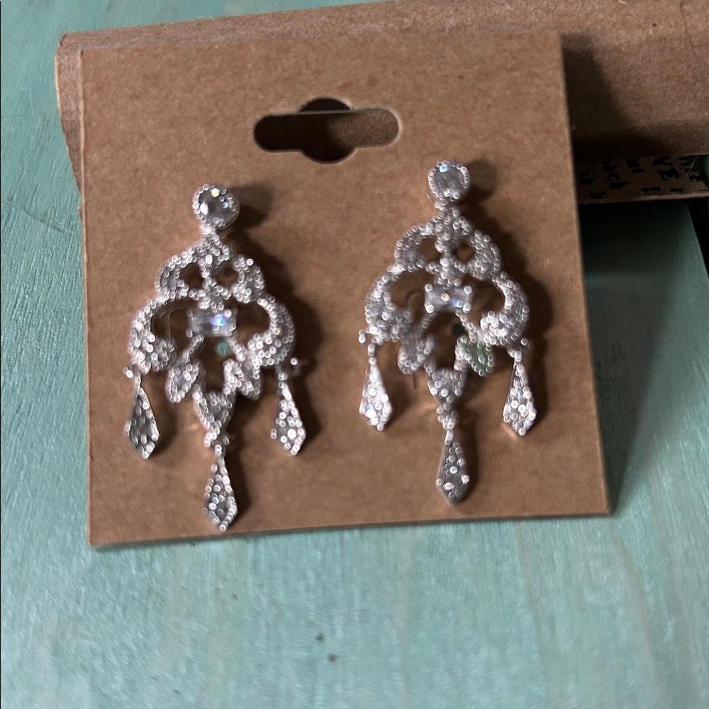 Elegant Silver Chandelier Earrings vintage